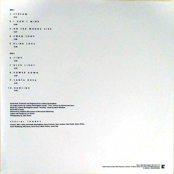 Vinyl Record Lindsey Buckingham – Lindsey Buckingham (Blue) (Indie Stores) LP - img.4