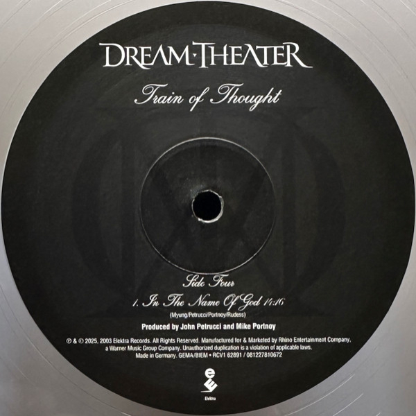 Vinyl Record Dream Theater - Train Of Thought (Clear) - 2LP - img.5