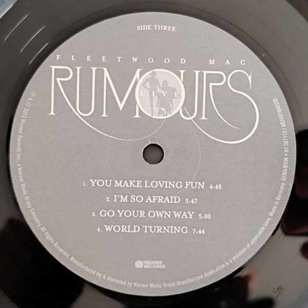 Vinyl Record Fleetwood Mac – Rumours Live - 2LP - img.6