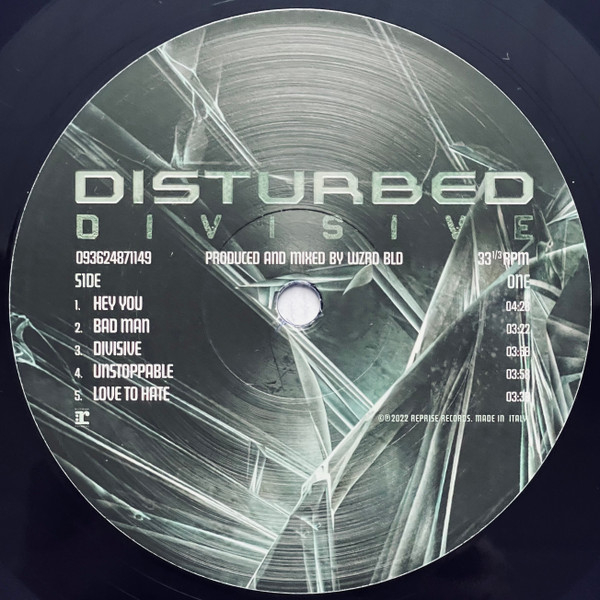 Vinyl Record Disturbed - Divisive (Dark Purple Translucent) LP - img.4