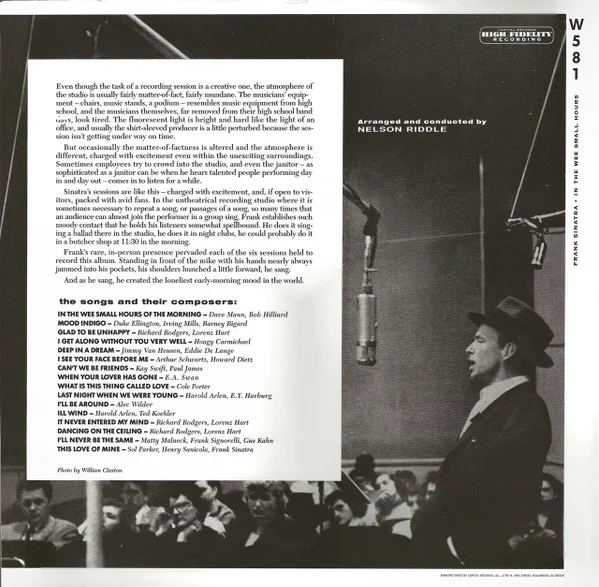 Vinyl Record Frank Sinatra - In The Wee Small Hours (Limited Ultraclear Vinyl) LP - img.1