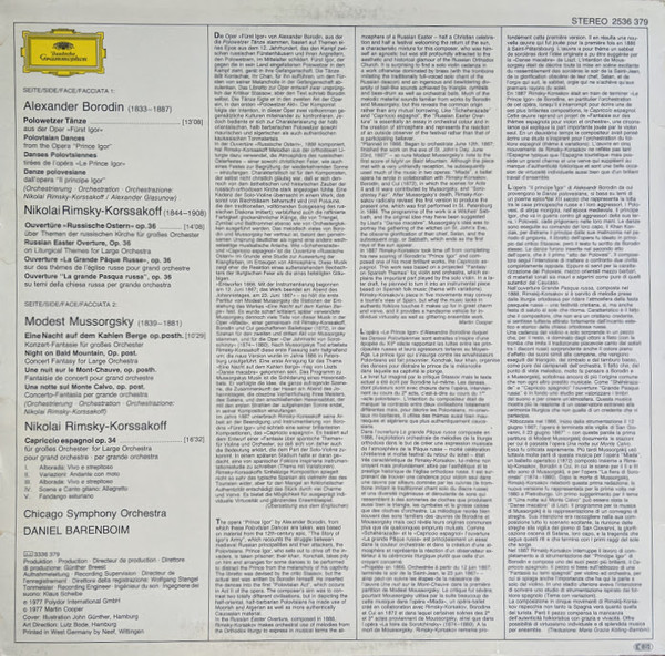 Vinyl Record Clearaudio Rimsky Korssakoff - Deuteche Granmmophon - Borodin, Mussorgsky - LP - img.1