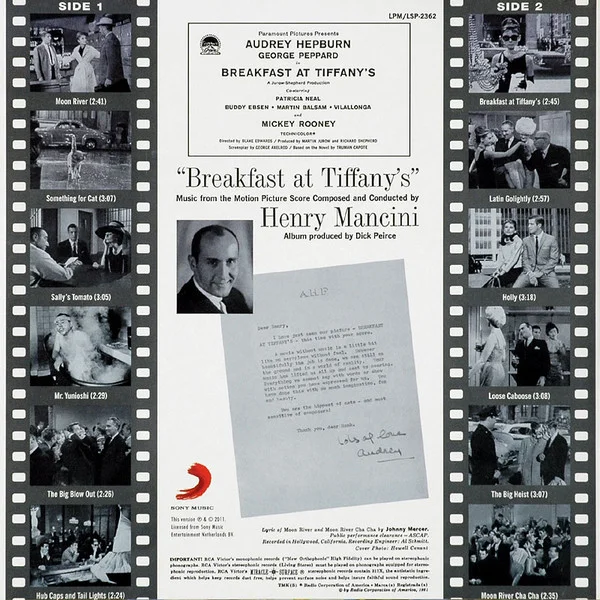 Vinyl Record Henry Mancini - Breakfast At Tiffany's (Music From The Motion Picture Score) LP - img.1