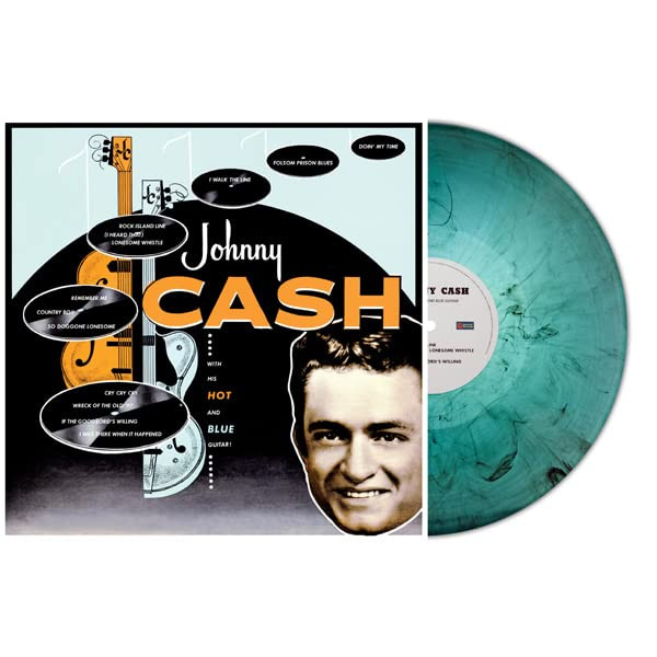 Vinyl Record Johnny Cash – With His Hot And Blue Guitar (Turquoise Marble) LP - img.1