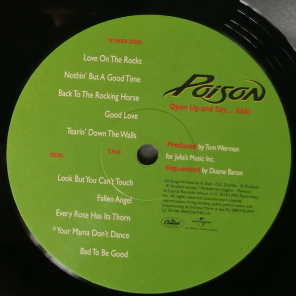 Vinyl Record Poison - Open Up and Say...Ahh! LP - img.3