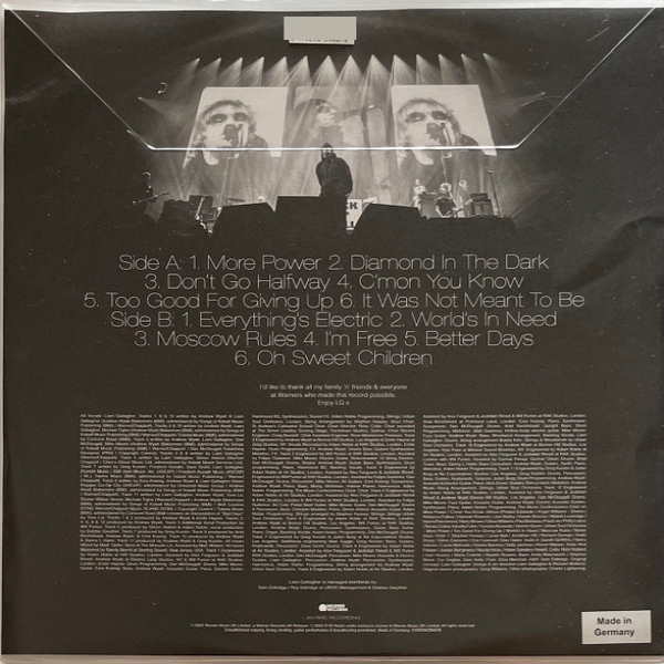 Vinyl Record Liam Gallagher – C’mon You Know (Clear) LP - img.2