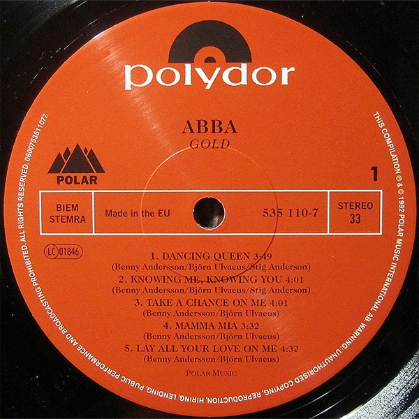 Vinyl Record ABBA - Gold (Greatest Hits) - img.2