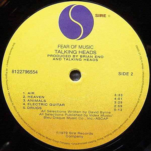 Vinyl Record Talking Heads - Fear Of Music LP - img.3