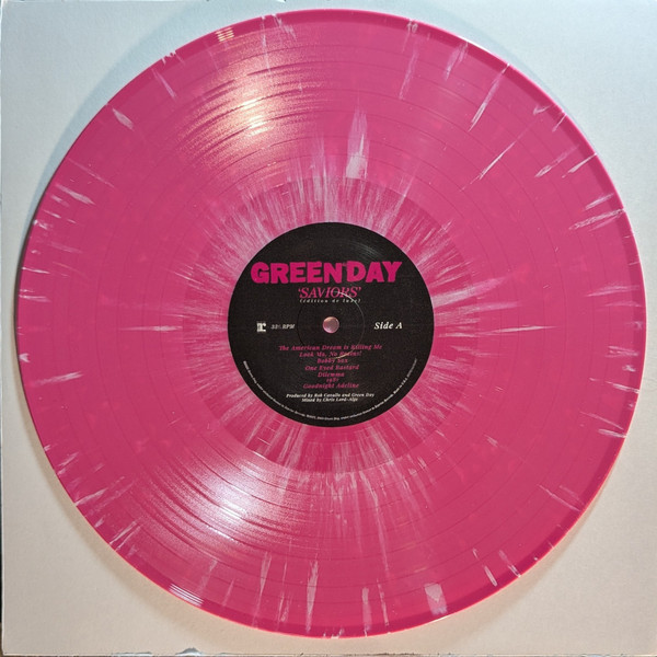 Vinyl Record Green Day - Saviors - Hot Pink With White - LP - img.2