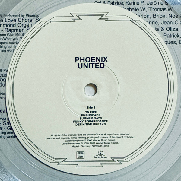 Vinyl Record Phoenix - United (Clear) (RSD) LP - img.5