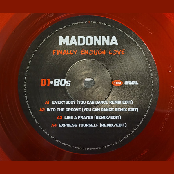 Vinyl Record Madonna - Finally Enough Love (Red, Limited) - 2LP - img.4