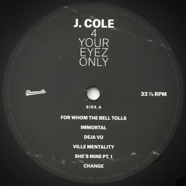 Vinyl Record J. Cole - 4 Your Eyez Only LP - img.4