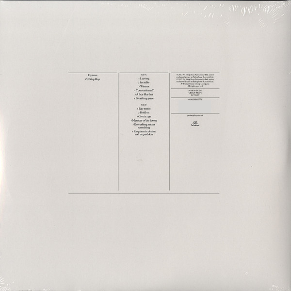 Vinyl Record Pet Shop Boys – Elysium LP - img.2