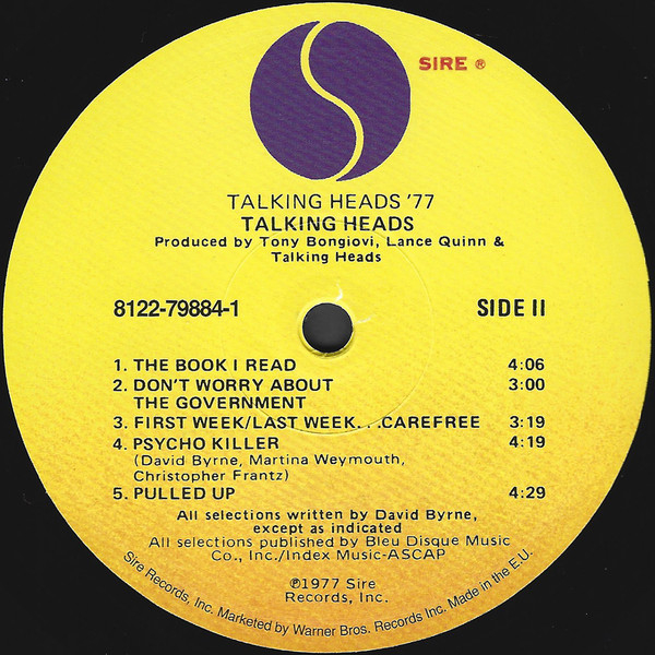 Vinyl Record Talking Heads – Talking Heads: 77 LP - img.3