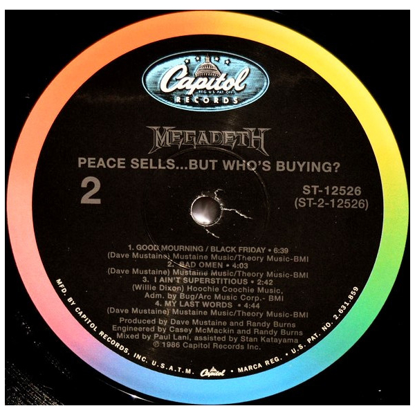 Vinyl Record Megadeth - Peace Sells...But Whos Buying? LP - img.3