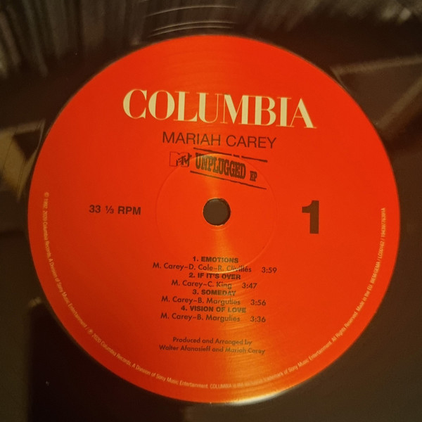 Vinyl Record Mariah Carey – MTV Unplugged LP - img.3