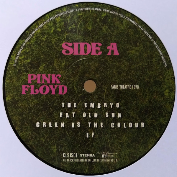 Vinyl Record Pink Floyd – Paris Theatre 1970 (Live Radio Broadcast) LP - img.2