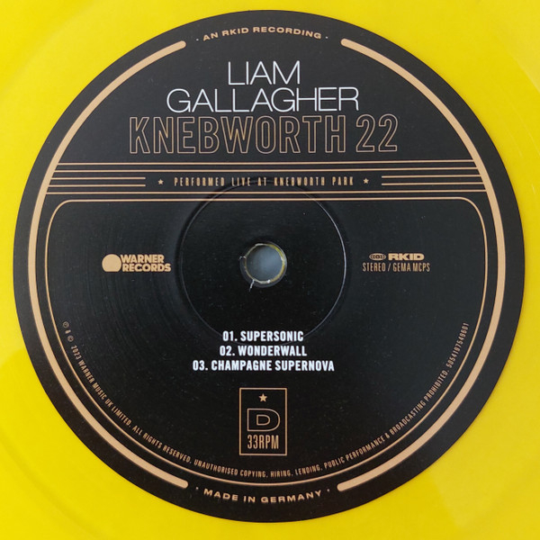 Vinyl Record Liam Gallagher - Knebworth 22 (Yellow) - 2LP - img.6