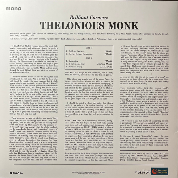 Vinyl Record Thelonious Monk - Brilliant Corners (Grey Marble) LP - img.2