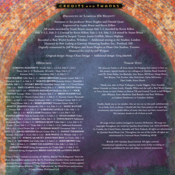 Vinyl Record Loreena McKennitt – The Book Of Secrets (Yellow, Transparent) LP - img.2