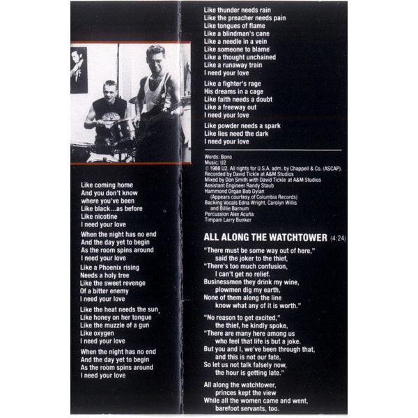 Сassette Tape U2 - Rattle And Hum - img.8