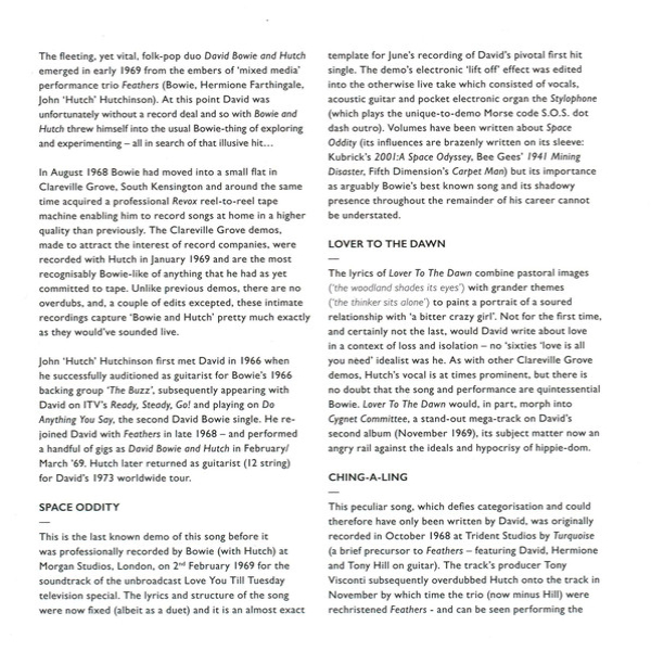 Vinyl Record David Bowie With John 'Hutch' Hutchinson – Clareville Grove Demos - 3LP - img.3