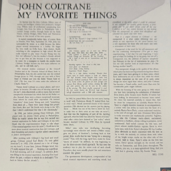 Vinyl Record John Coltrane - My Favorite Things (Blue) LP - img.2