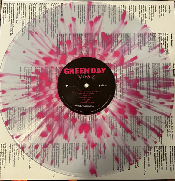 Vinyl Record Green Day - Saviors - Hot Pink Splatter - LP - img.2