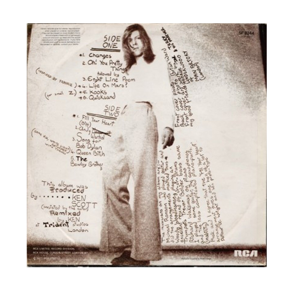 Vinyl Record David Bowie - Hunky Dory - LP - img.1