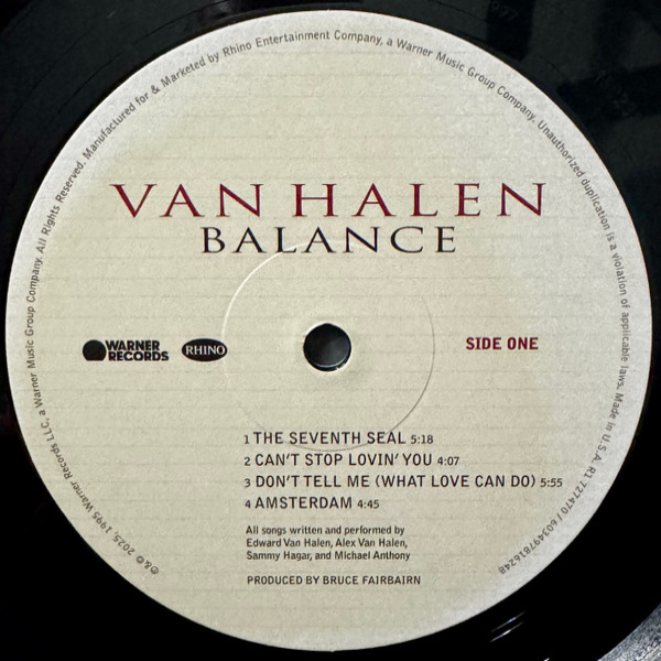 Vinyl Record Van Halen – Balance - 2LP - img.5