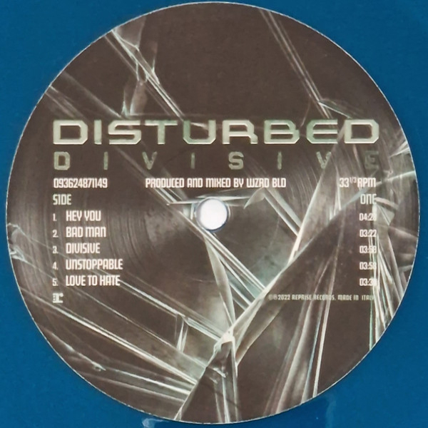 Vinyl Record Disturbed – Divisive (Limited Edition, Blue Translucent) LP - img.6