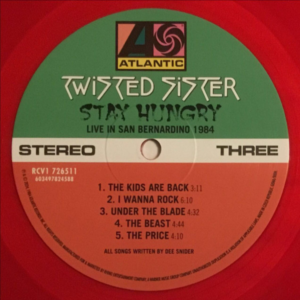 Vinyl Record Twisted Sister - Stay Hungry (40th Anniversary Edition,Translucent Red) - 2LP - img.5