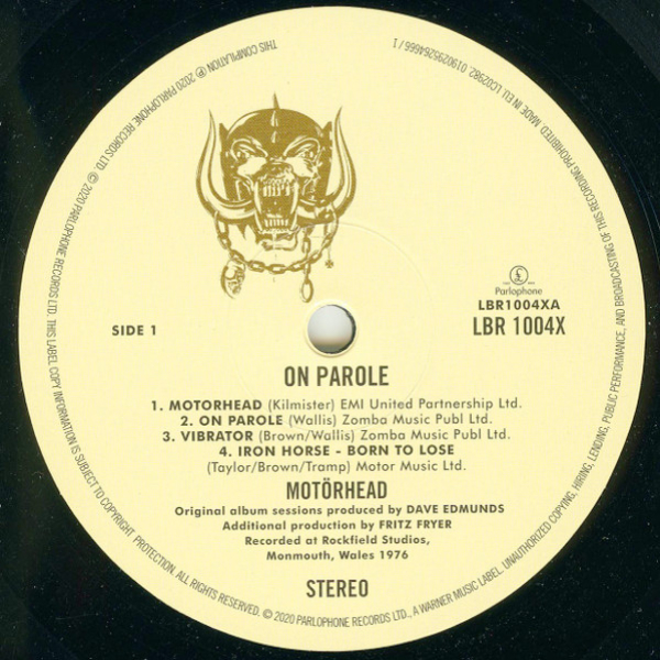 Vinyl Record Motorhead – On Parole LP - img.7