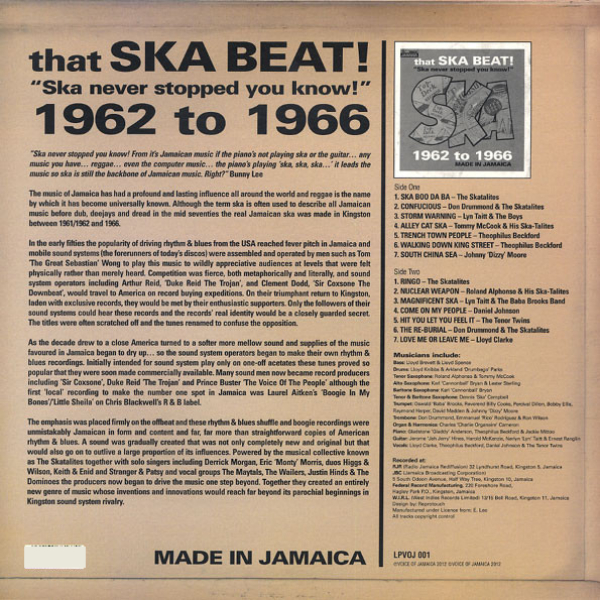 Vinyl Record Various Artists - That Ska Beat! 1962 To 1966 (Reggae) LP - img.1