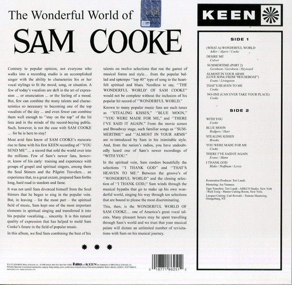 Vinyl Record Sam Cooke – The Wonderful World Of Sam Cooke - LP - img.1