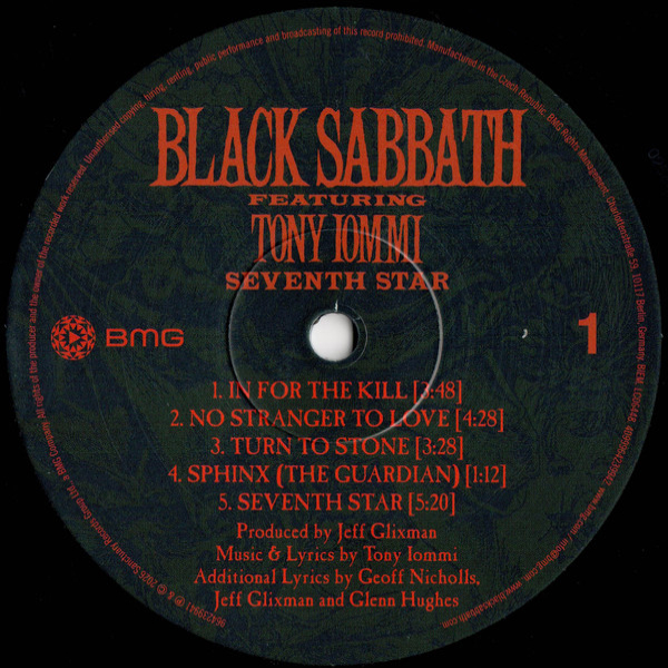 Vinyl Record Black Sabbath Featuring Tony Iommi - Seventh Star LP - img.3