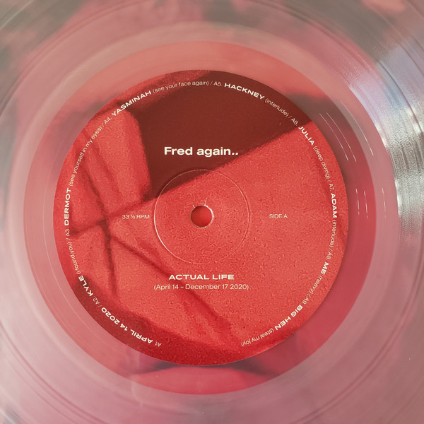 Vinyl Record Fred again.. - Actual Life (April 14 - December 17 2020) (Clearl) LP - img.3
