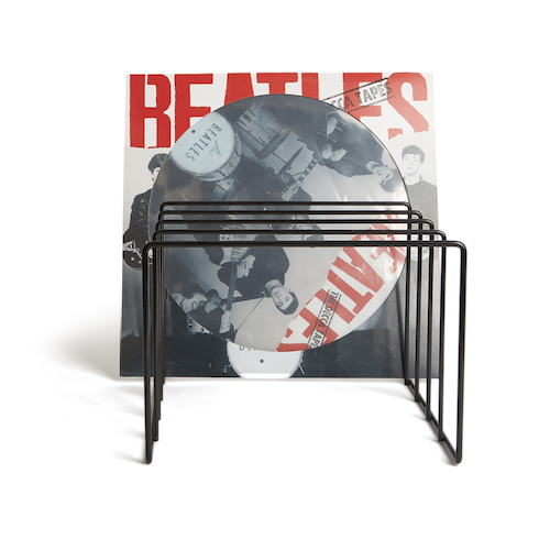 Vinyl record stand MJI Audio Vinyl Records Holder R25 Black - img.2