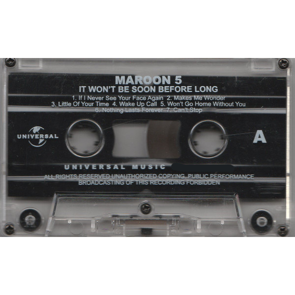 Сassette Tape Maroon 5 - It Wont Be Soon Before Long - img.3