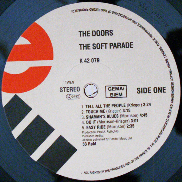 Vinyl Record The Doors - The Soft Parade - img.2