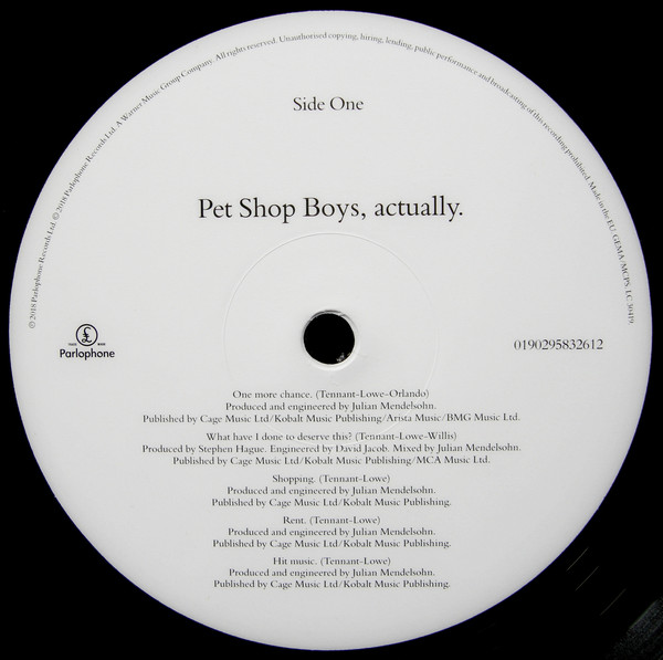 Vinyl Record Pet Shop Boys - Actually - img.3