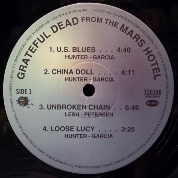 Vinyl Record Grateful Dead - From The Mars Hotel LP - img.2