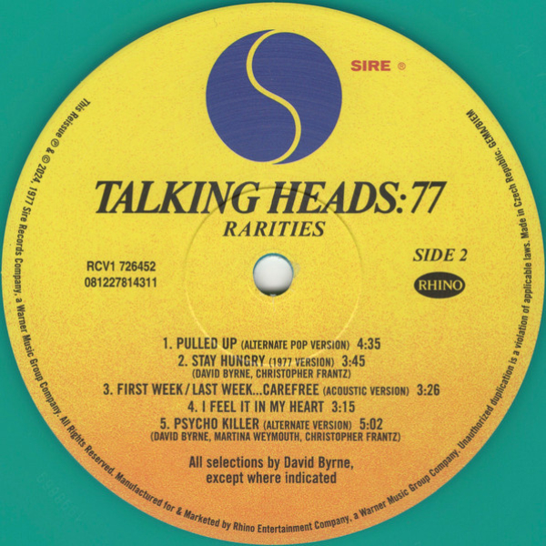 Vinyl Record Talking Heads - Talking Heads: 77 (Green Transparent) - 2LP - img.7