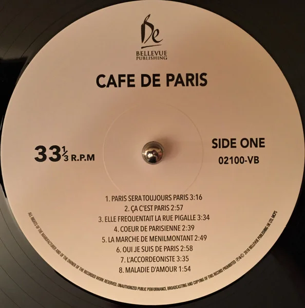 Vinyl Record Various Artists – Cafe De Paris LP - img.2