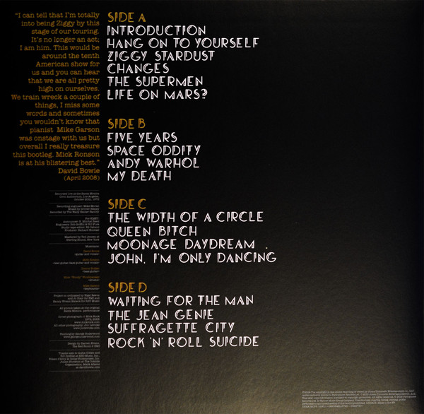 Vinyl Record David Bowie - Live Santa Monica '72 - img.1