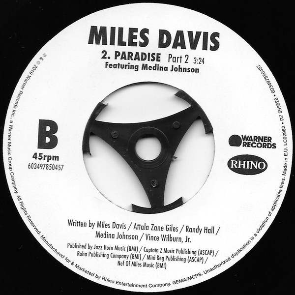 Vinyl Record Miles Davis – Paradise (7, 45 RPM, Single) LP - img.3