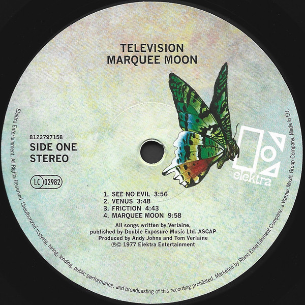 Vinyl Record Television - Marquee Moon LP - img.2