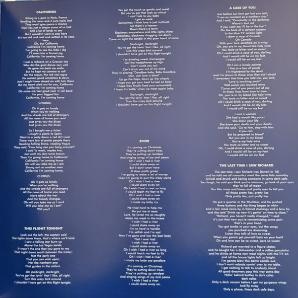 Vinyl Record Joni Mitchell - Blue (Limited Clear Vinyl Indie Exclusive) LP - img.5