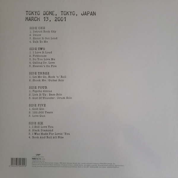 Vinyl Record Kiss – Off The Soundboard - Tokyo 2001 - 3LP - img.1