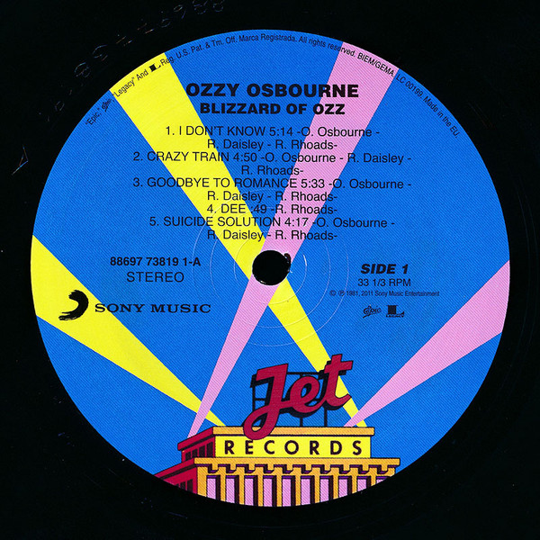 Vinyl Record Ozzy Osbourne - Blizzard Of Ozz - LP - img.3